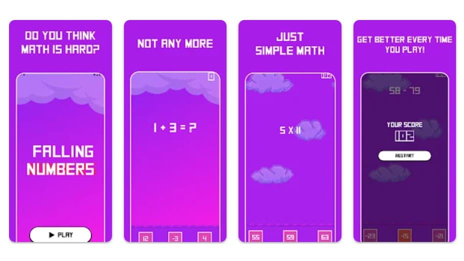 Falling Numbers Math Dash