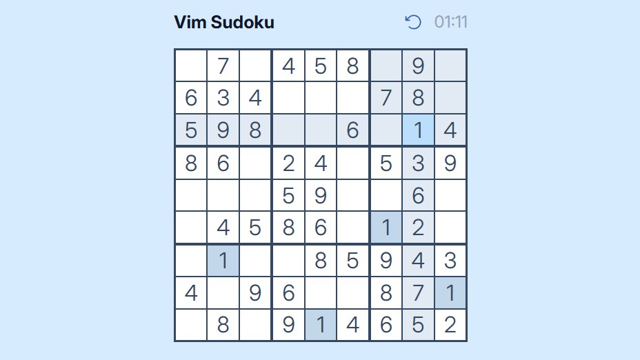 Vim Sudoku