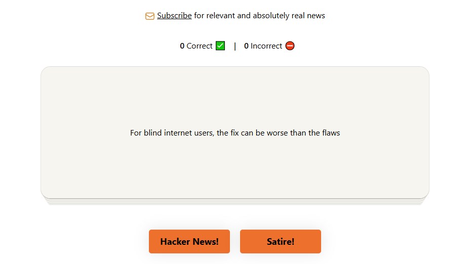 Hacker News or Satire?