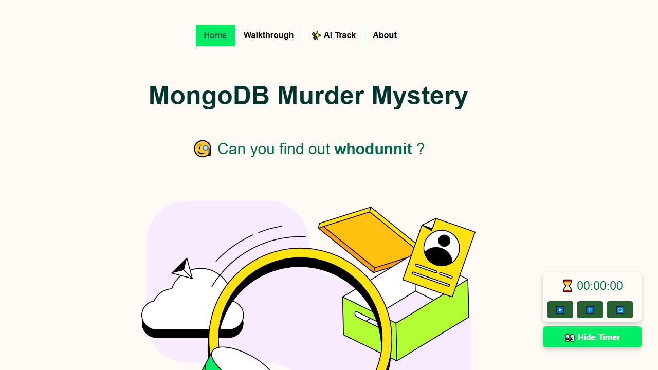 MongoDB Murder Mystery screenshot