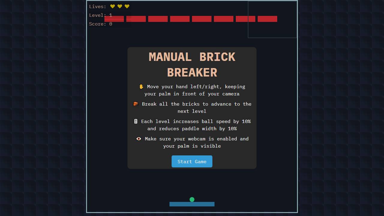 Manual Brick Breaker screenshot
