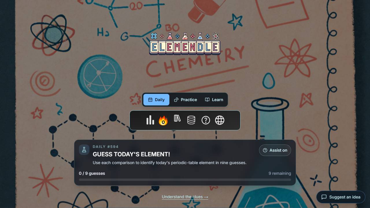 Elemendle screenshot