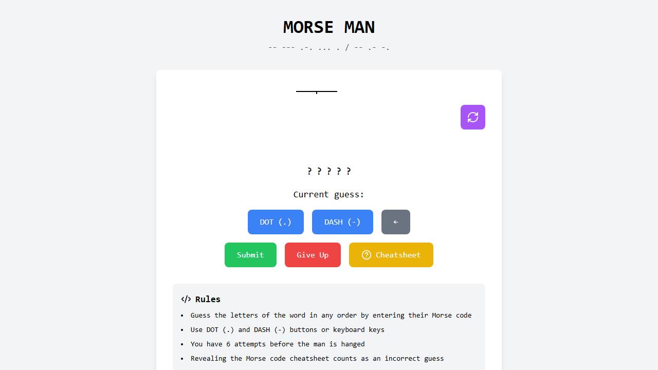 Morse Man screenshot