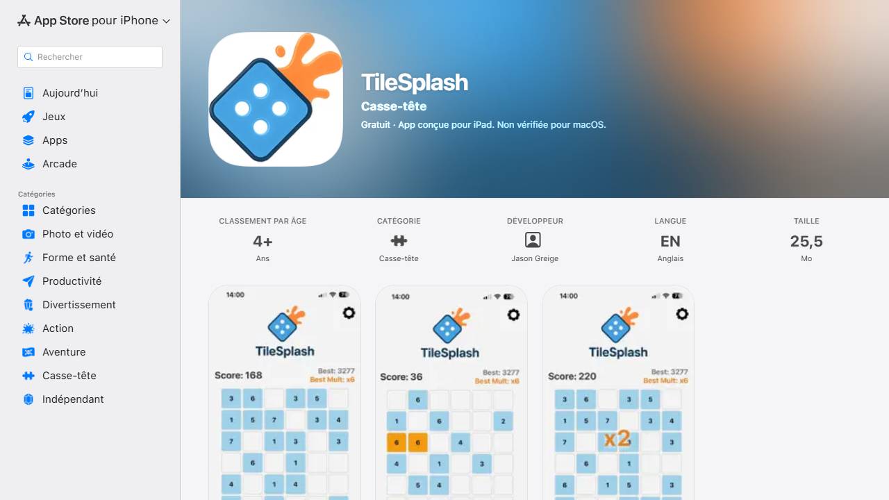 Tilesplash screenshot