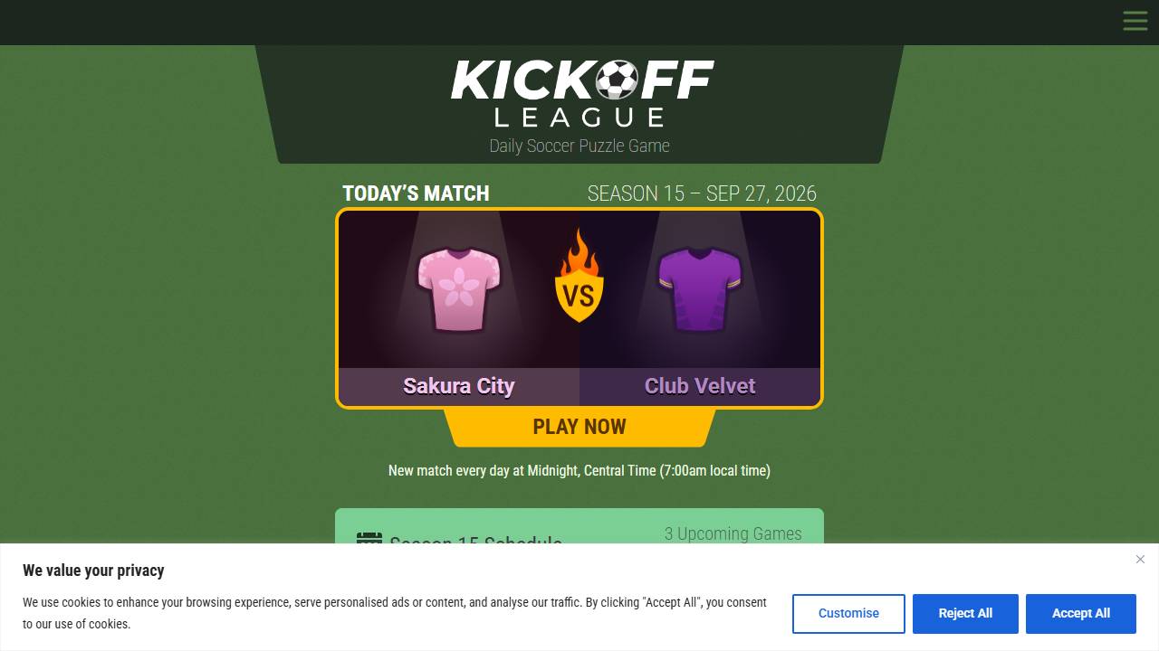 Kickoff League screenshot