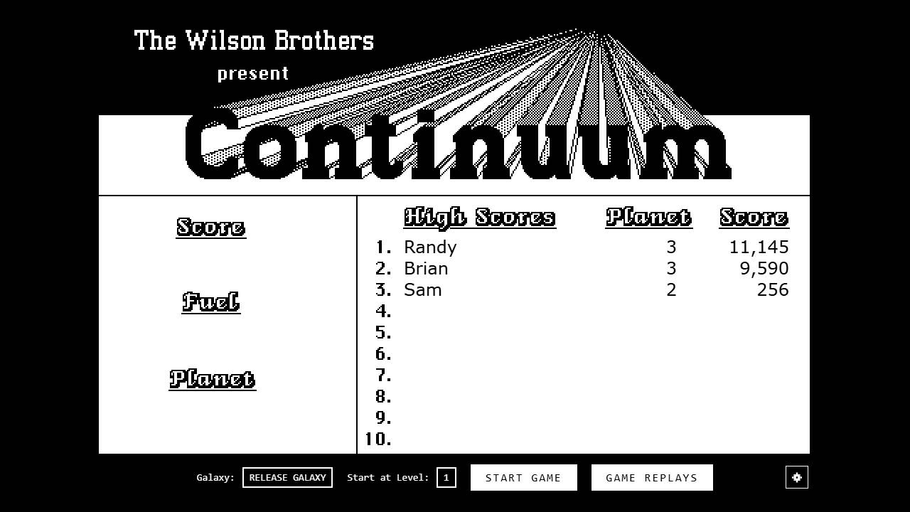 Continuum (JavaScript port) screenshot