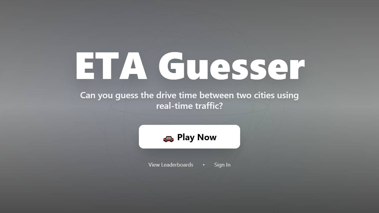 ETA Guesser screenshot