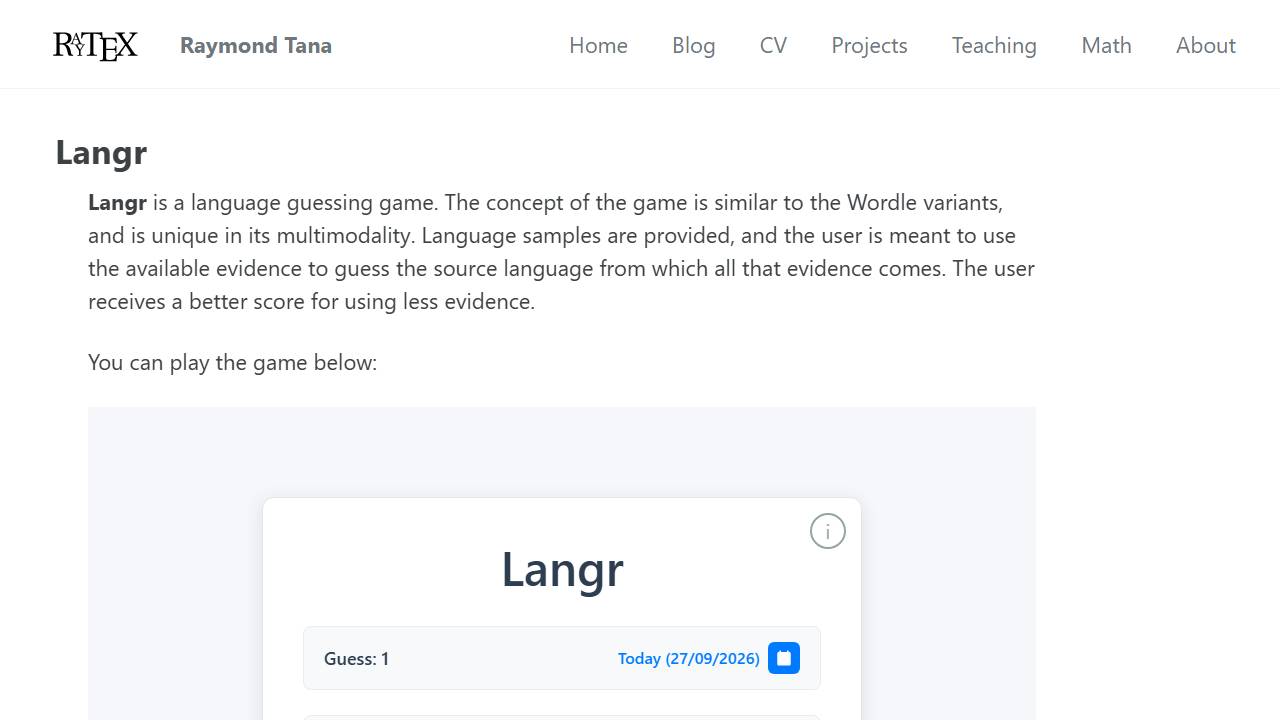 Langr screenshot