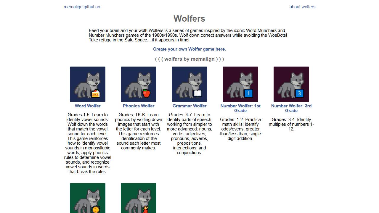 Wolfers screenshot