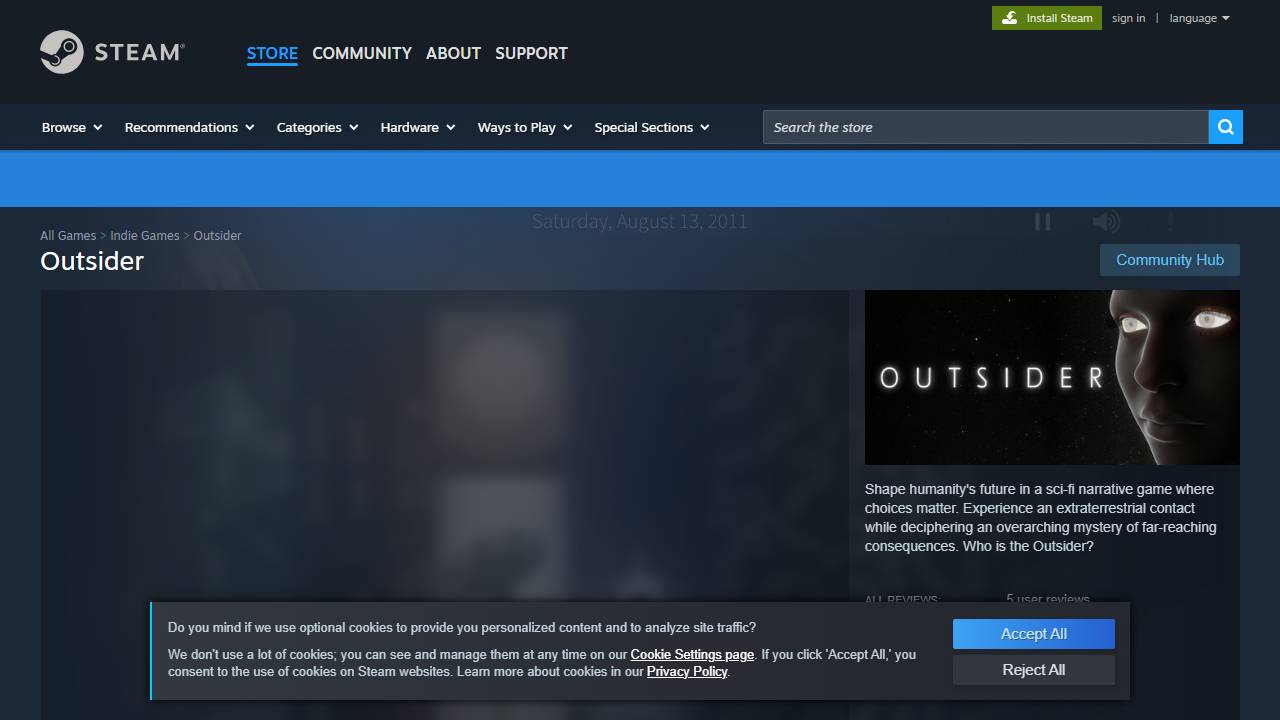 Outsider screenshot