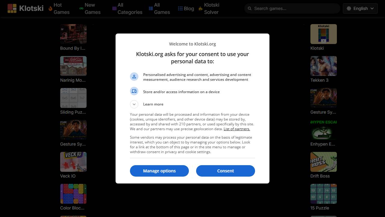 Klotski.org screenshot