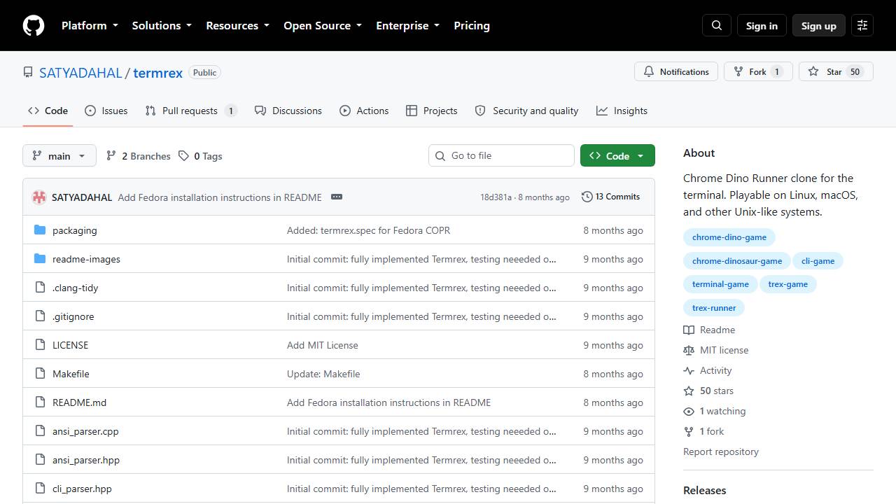 Termrex screenshot