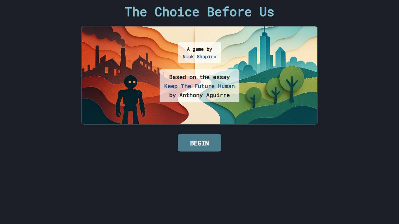 The Choice Before Us screenshot