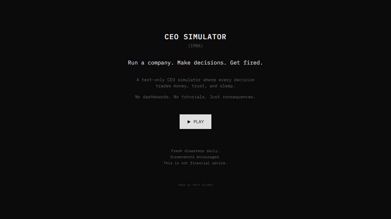 CEO Simulator screenshot