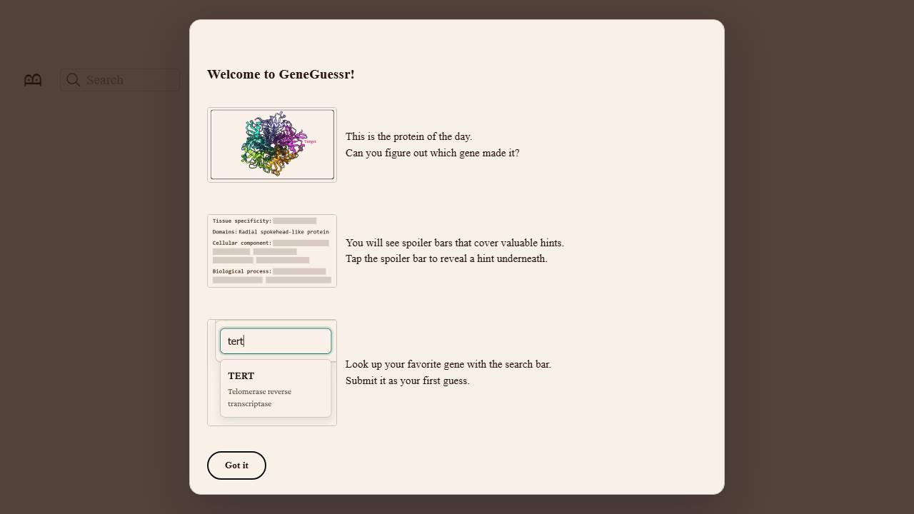GeneGuessr screenshot
