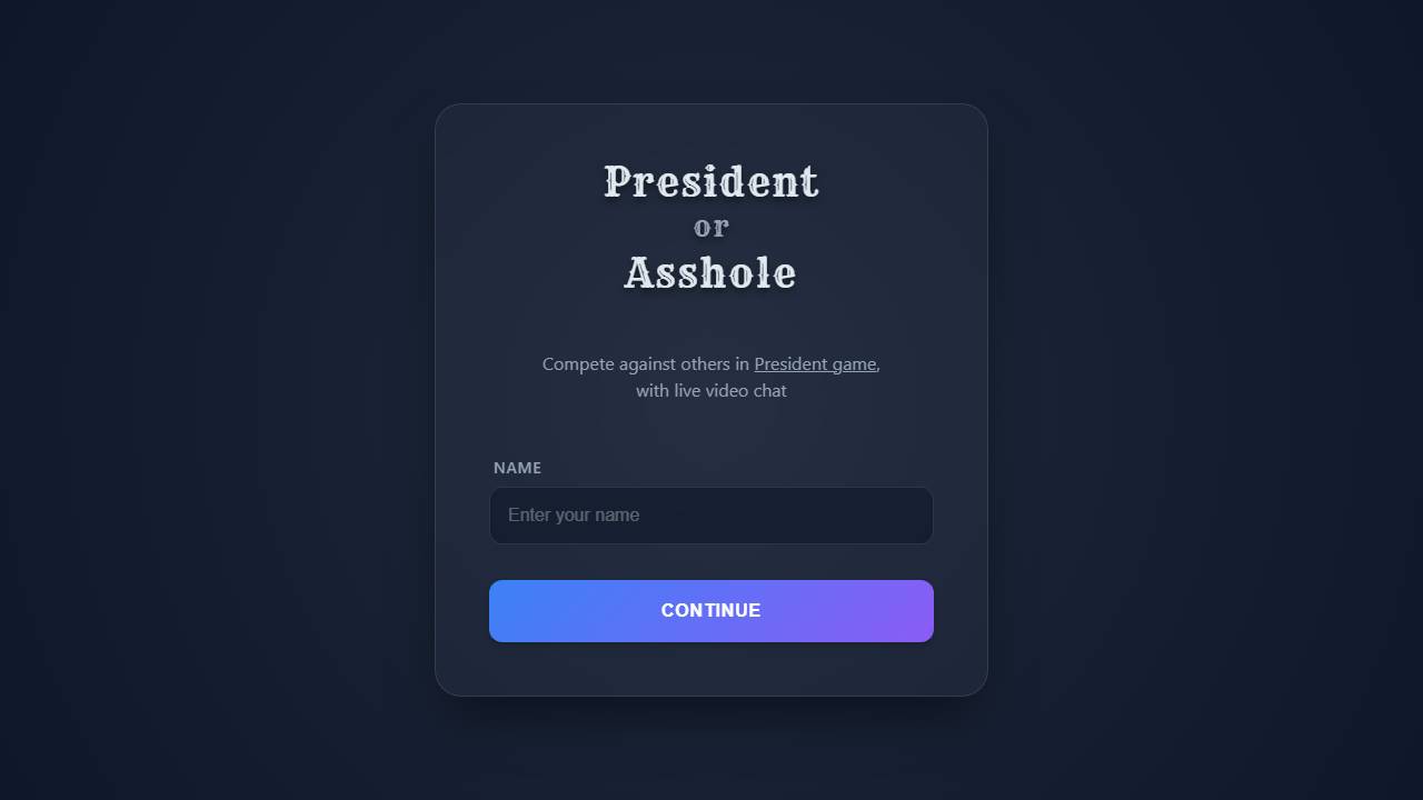 President or Asshole screenshot