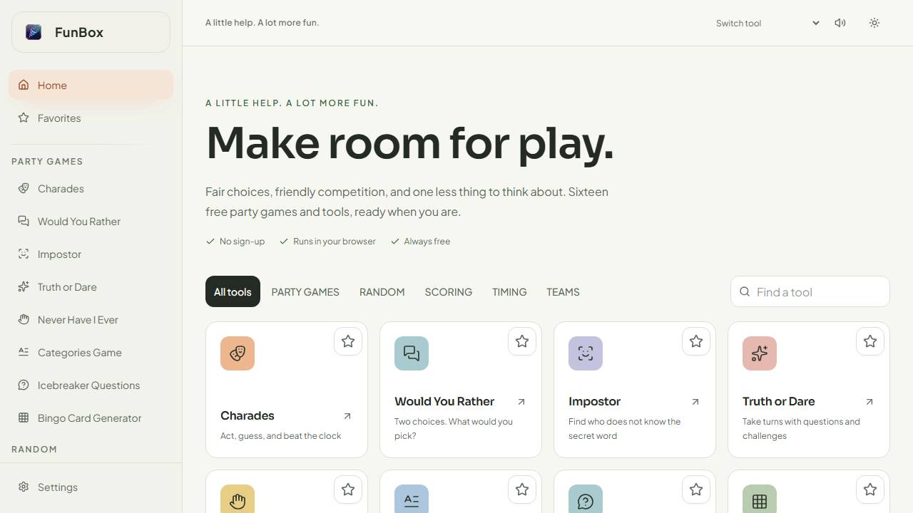 FunBox screenshot