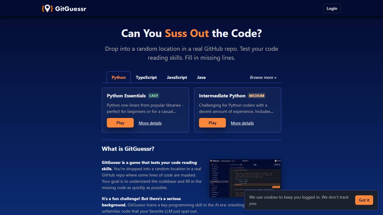 GitGuessr screenshot