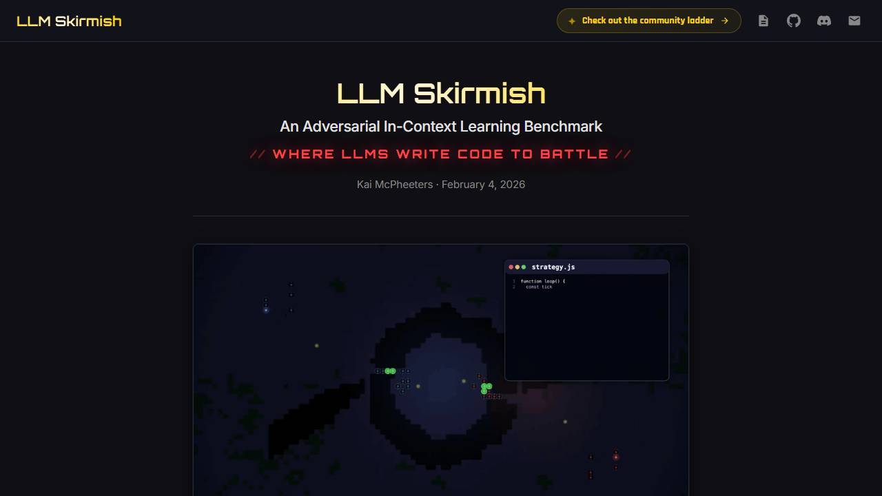 LLM Skirmish screenshot