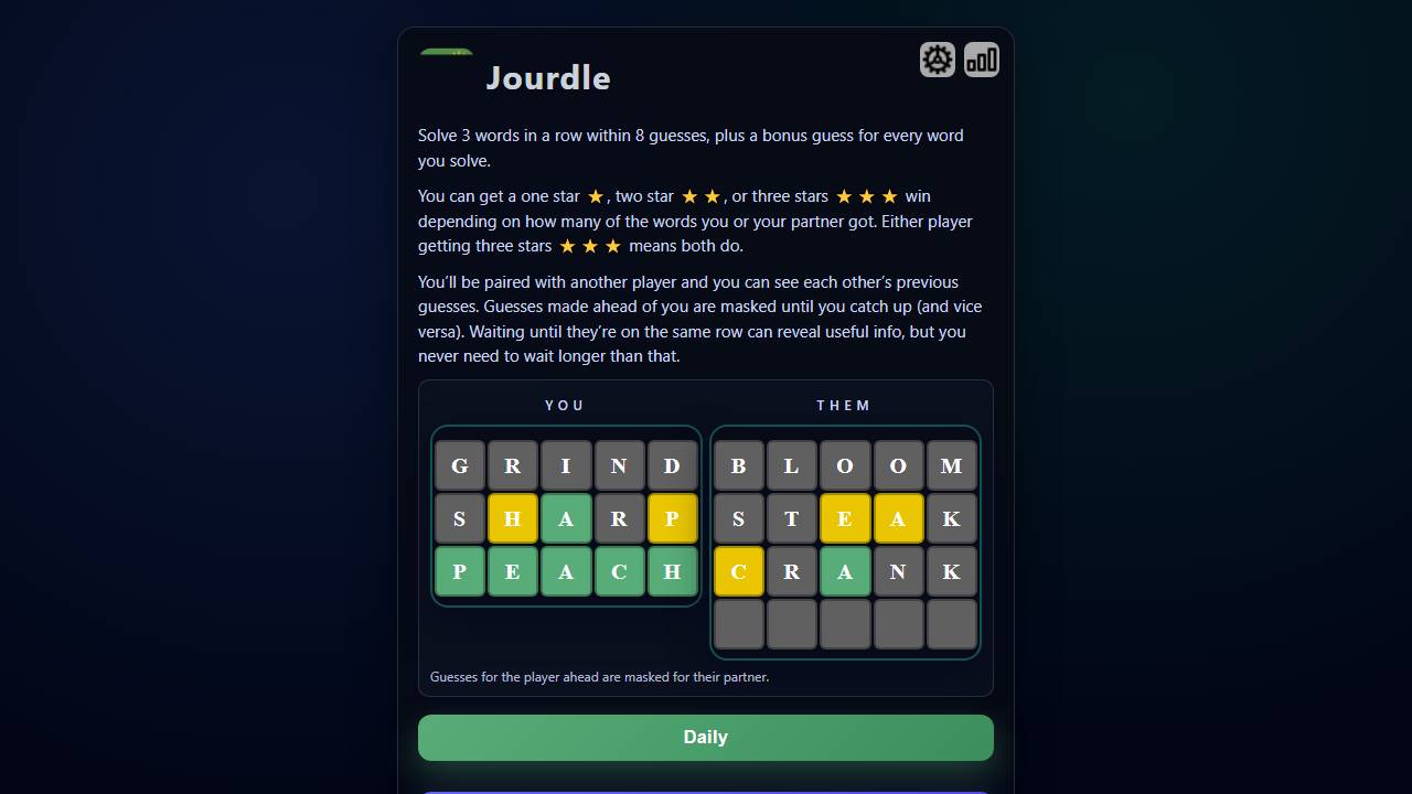 Jourdle screenshot