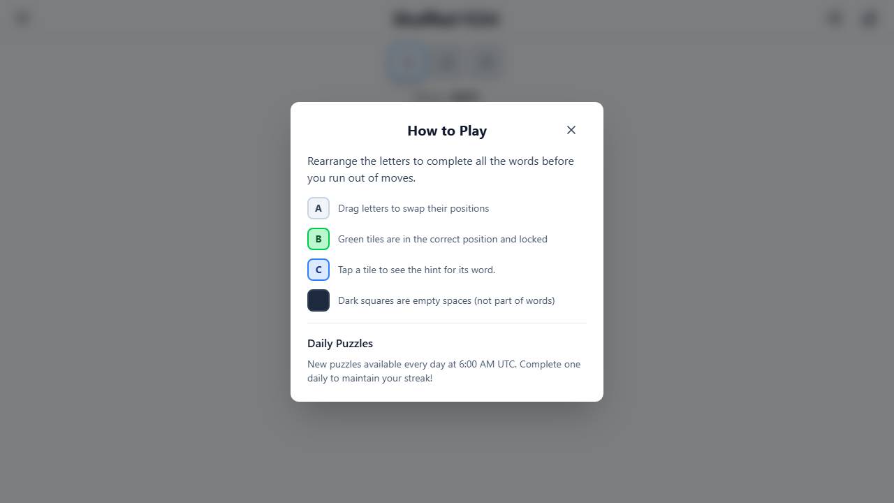 Shuffled screenshot