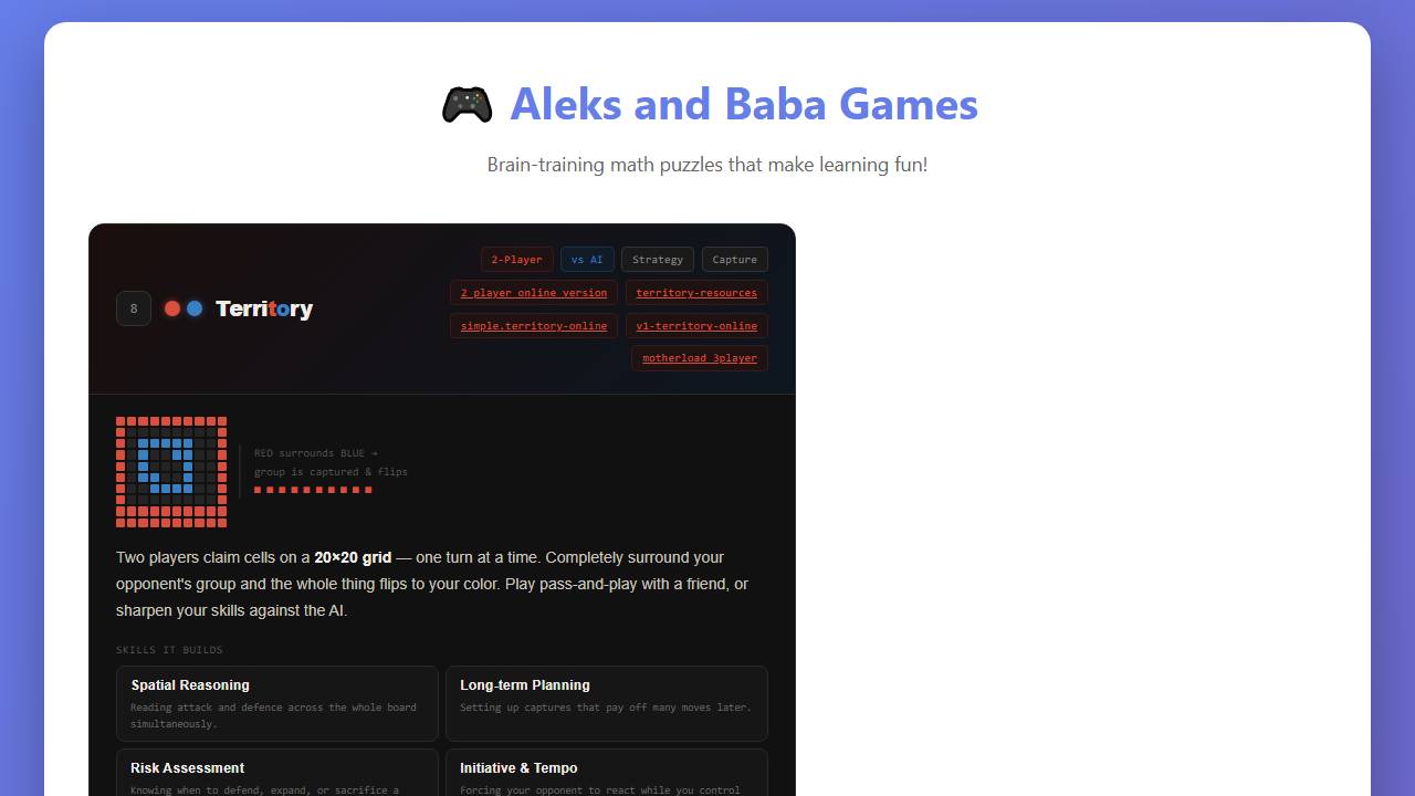 Aleks and Baba Games screenshot