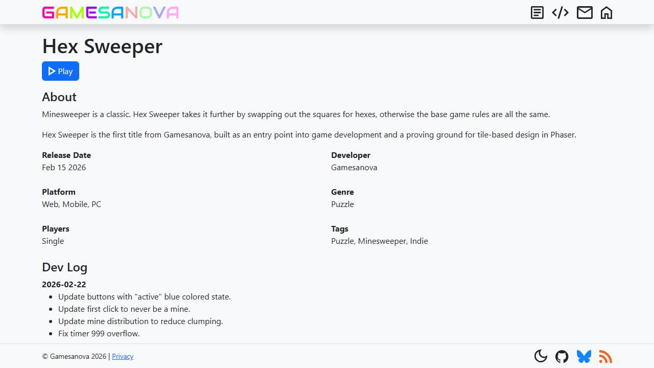 Hex-Sweeper screenshot