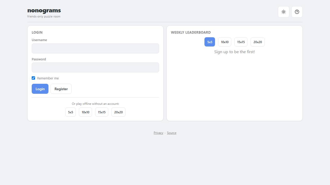 Nonograms screenshot
