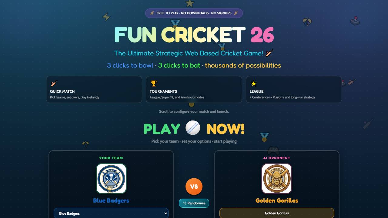 Fun Cricket 26 screenshot