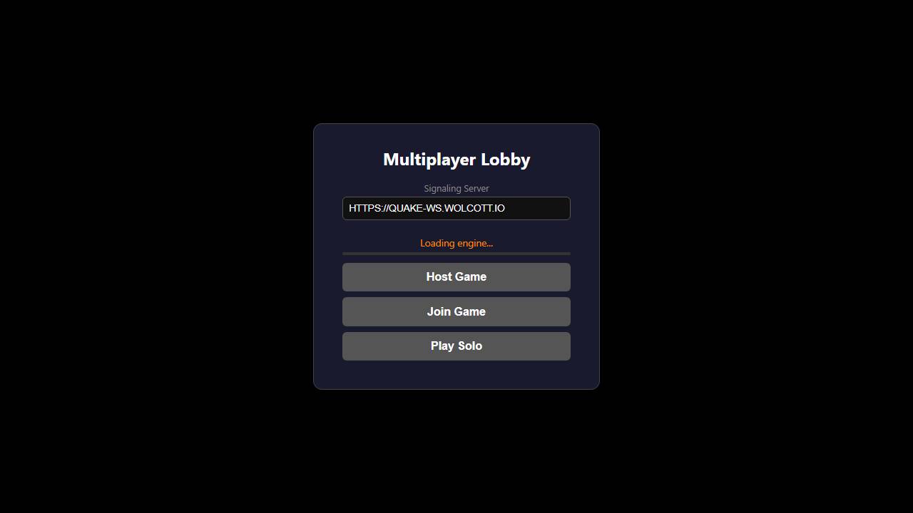 In Browser, Serverless Quake 3 Arena screenshot