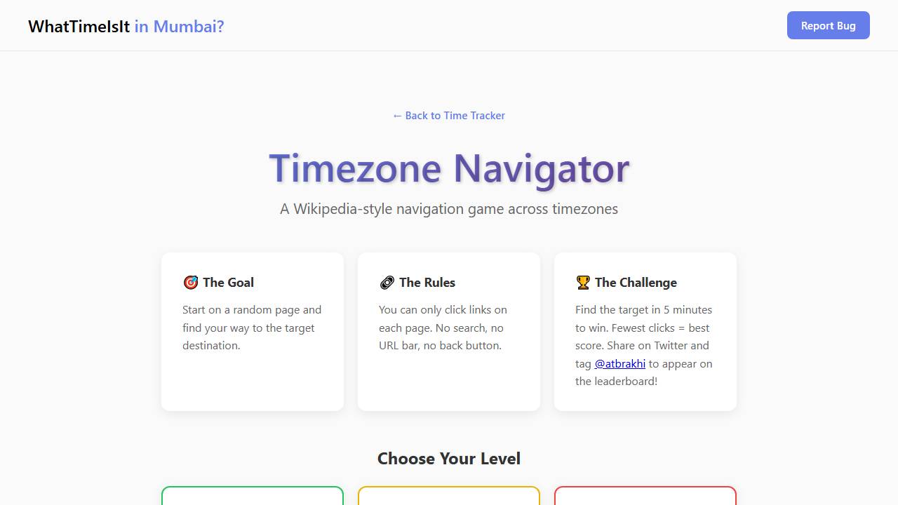 Timezone Navigator screenshot