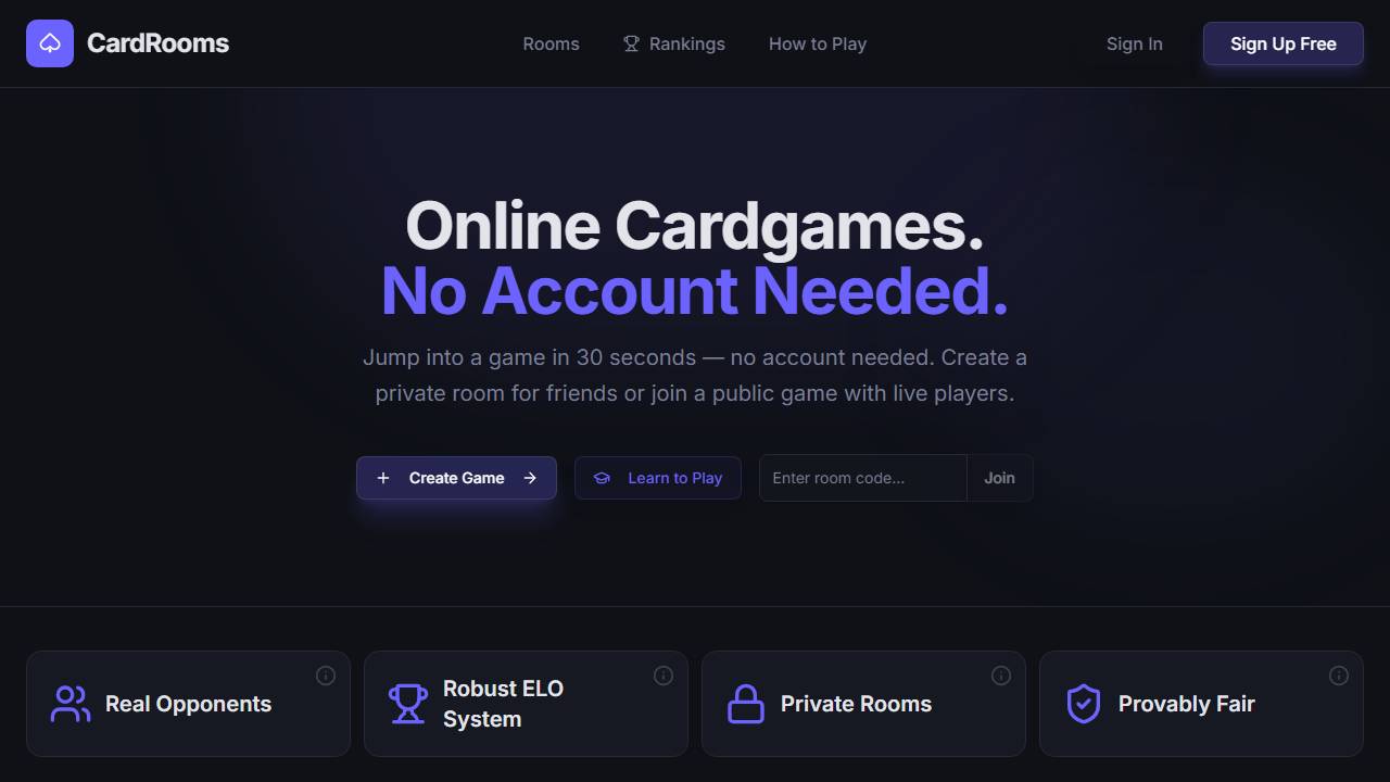 CardRooms screenshot