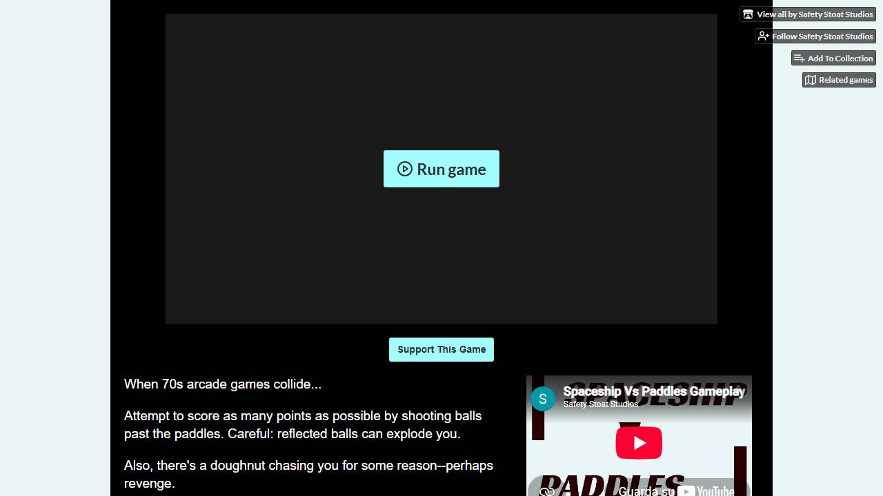 Spaceship vs Paddles screenshot