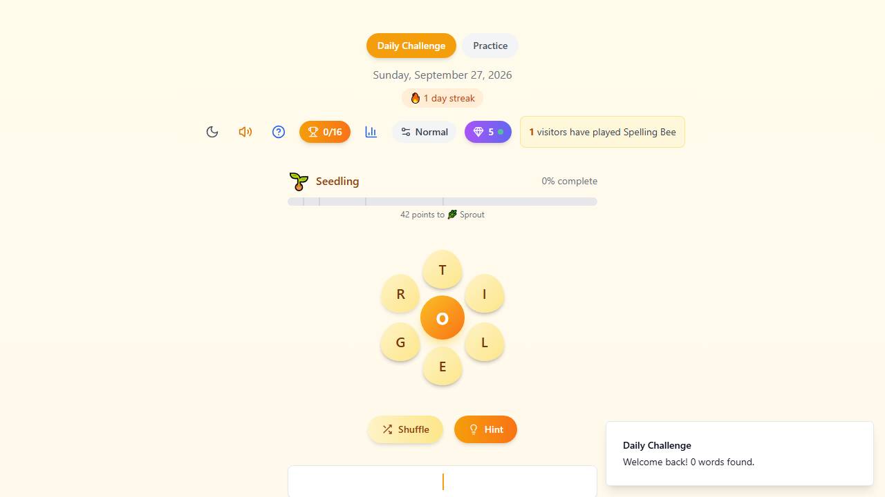 SpellJoyBee screenshot