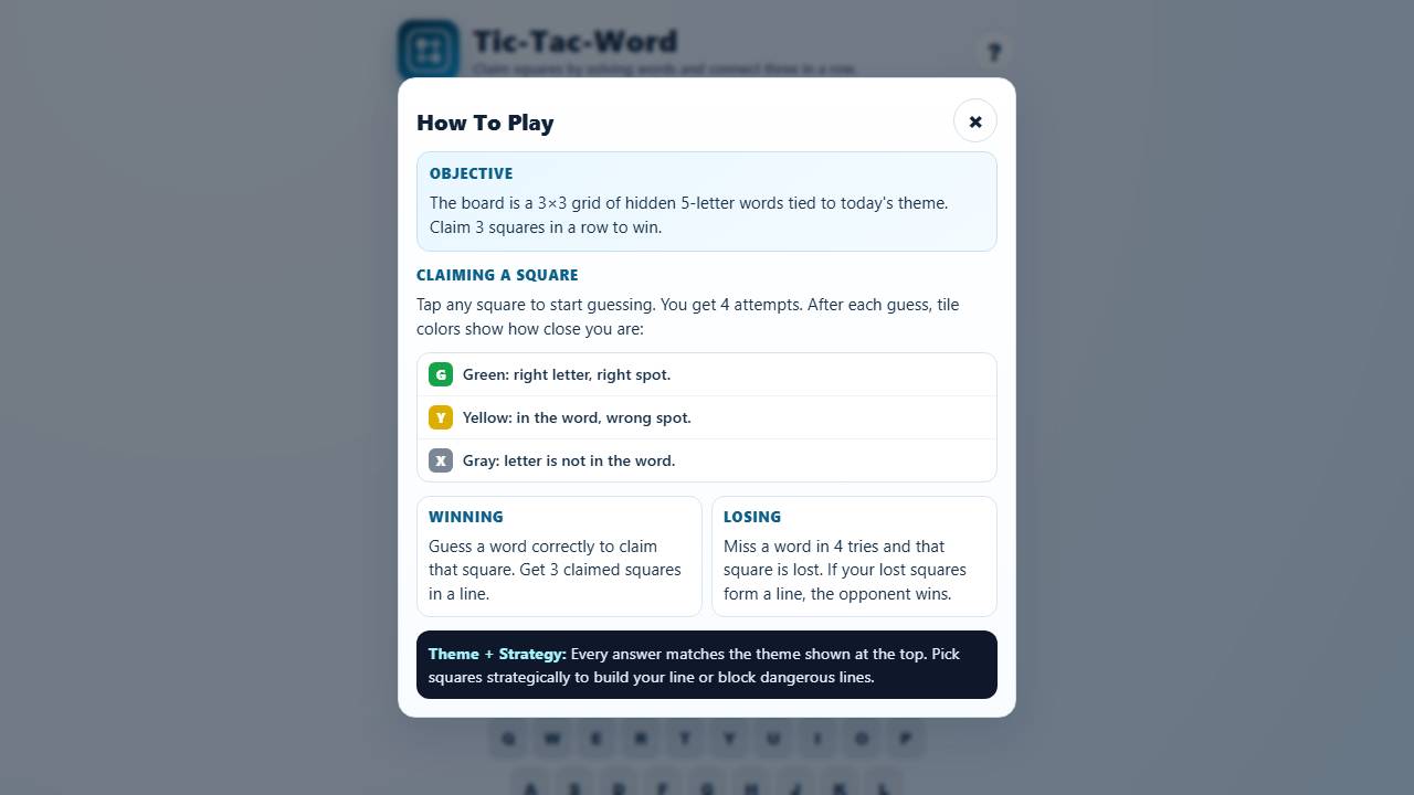 Tic-Tac-Word screenshot