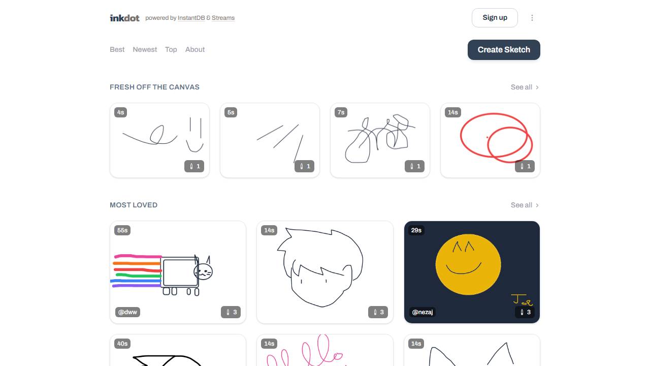 Draw a sketch and watch it back again screenshot