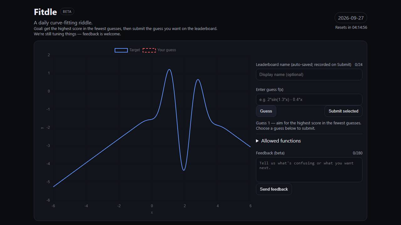 Fitdle screenshot