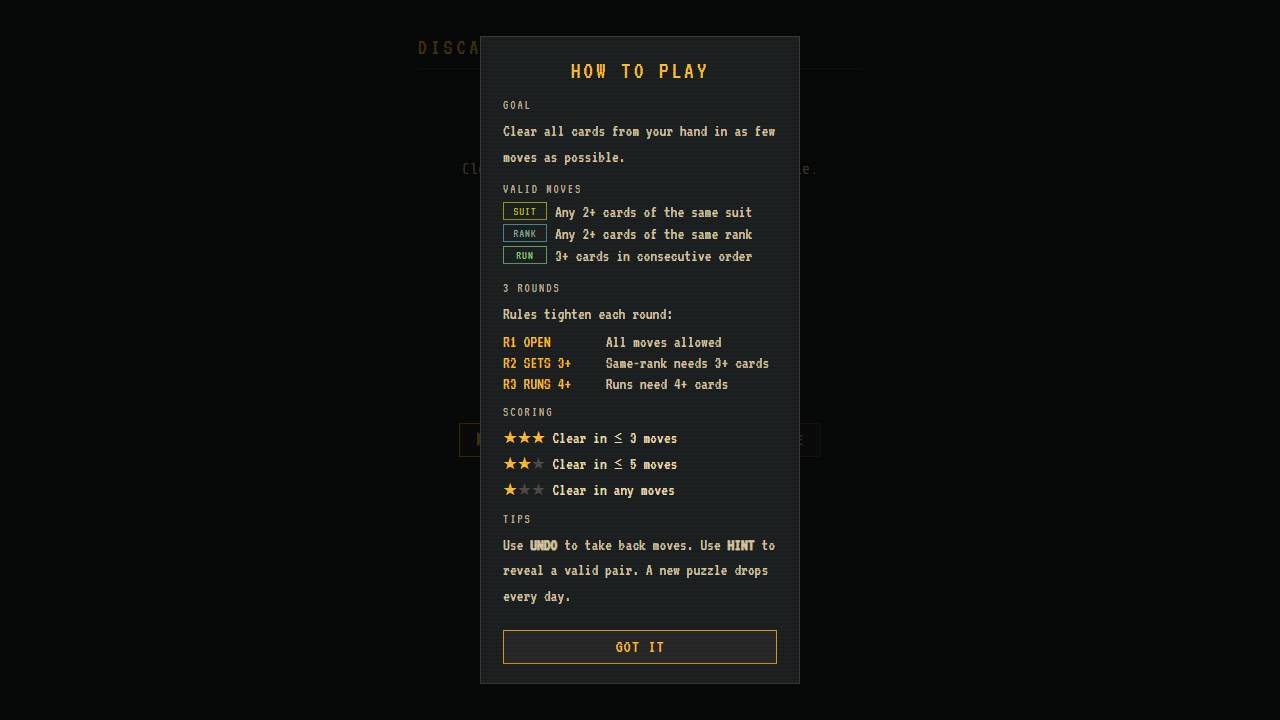 Discard screenshot