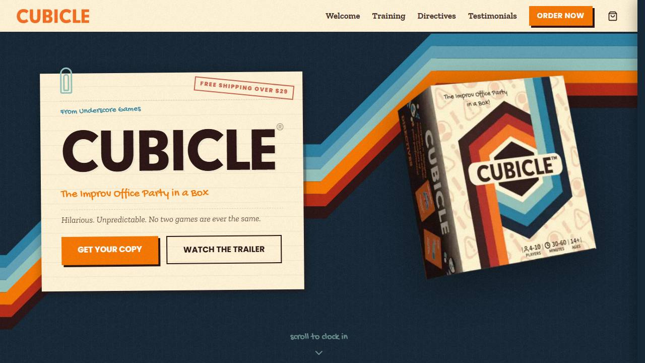 party game that makes fun of corporate screenshot