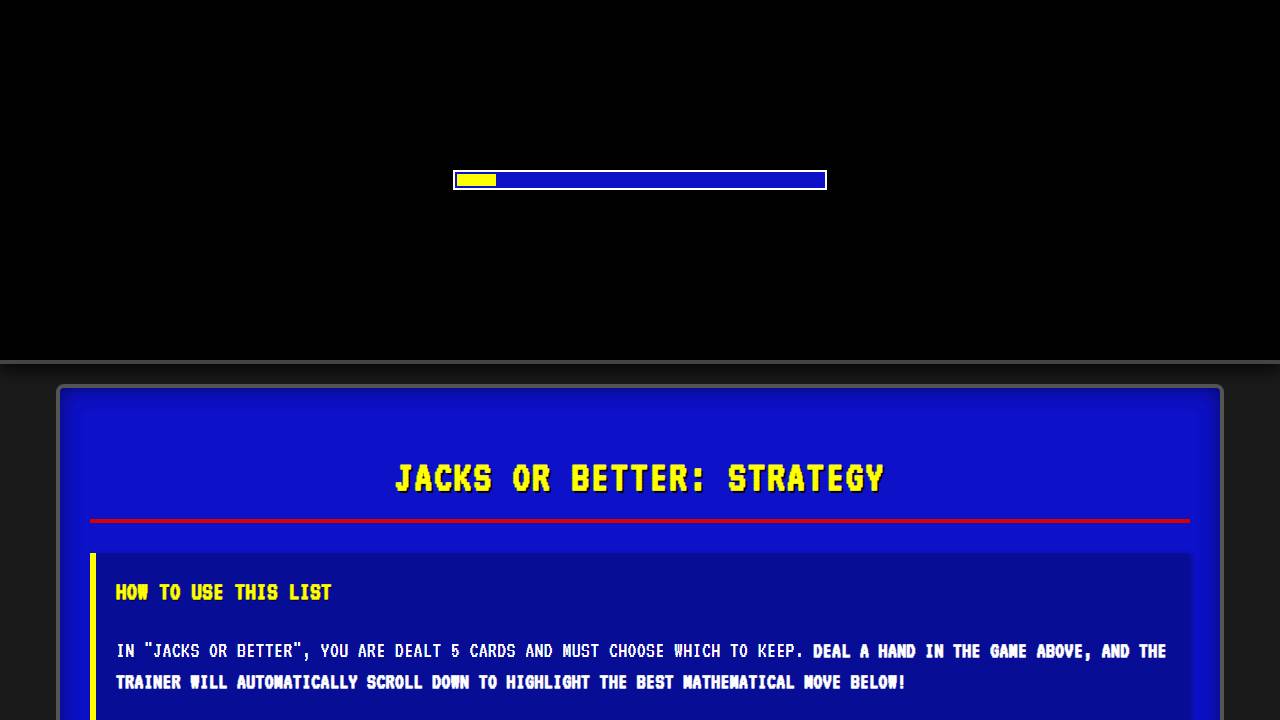 Video Poker Trainer screenshot