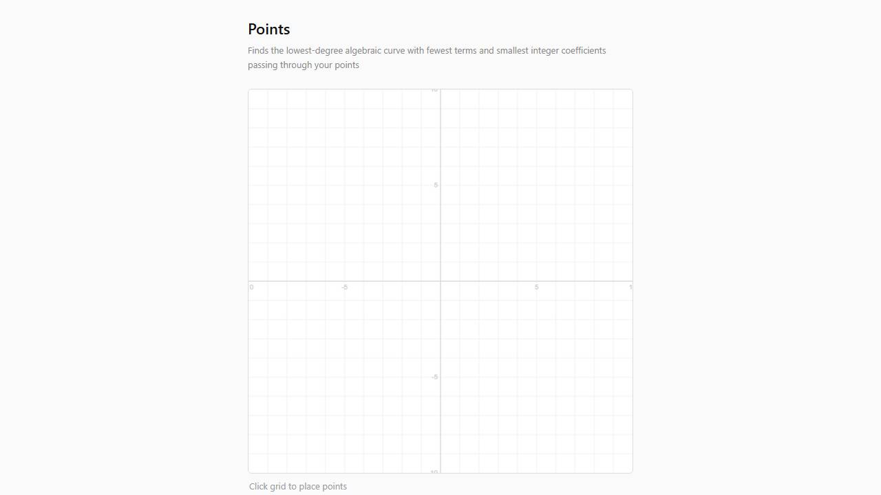 Points- find simple algebraic curves in screenshot
