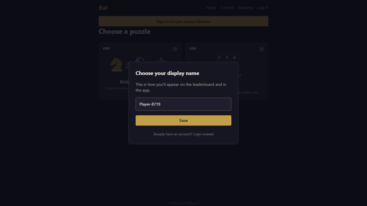 Bal screenshot