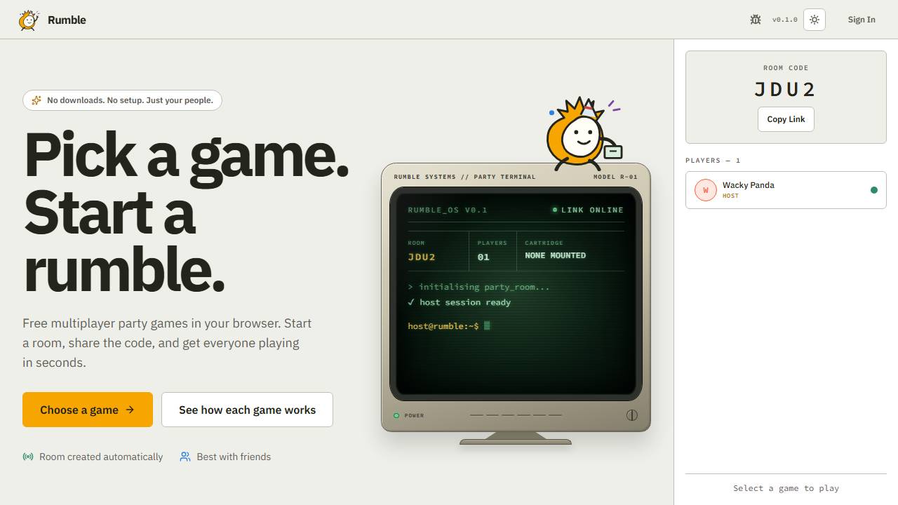 Rumble screenshot