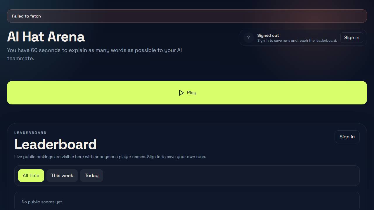 AI Hat Arena screenshot