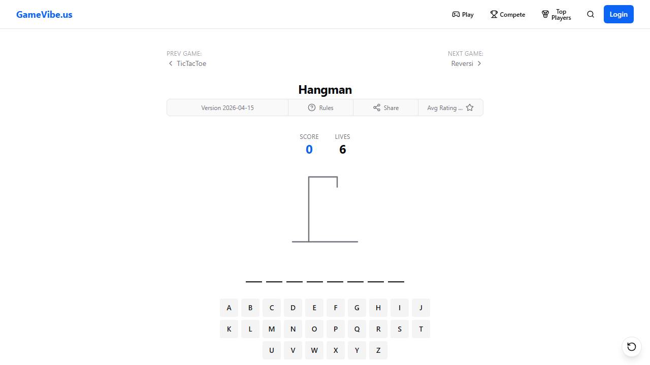 Hangman screenshot