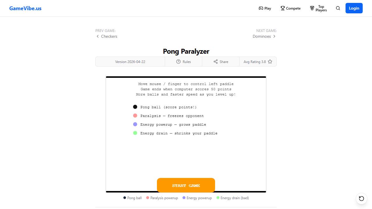 Pong Paralyzer screenshot