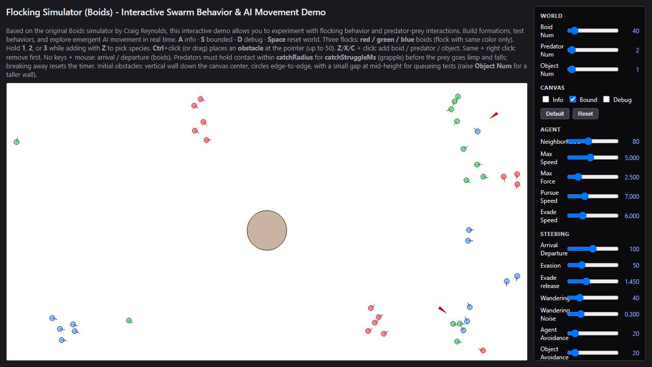 Flocking Boids screenshot