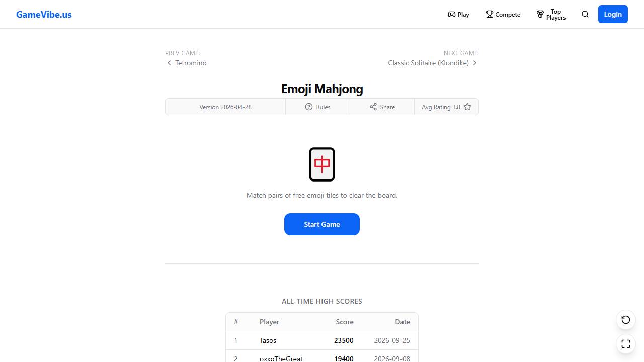 Emoji Mahjong screenshot