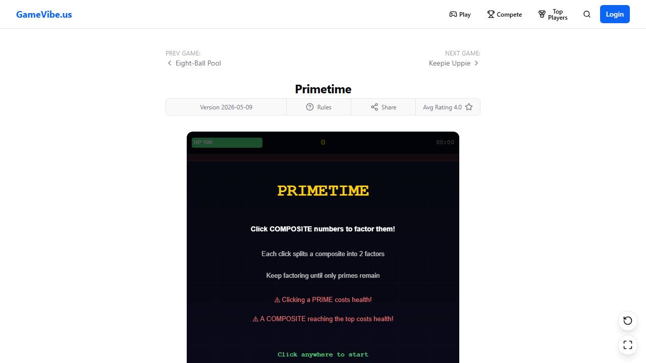 Primetime screenshot