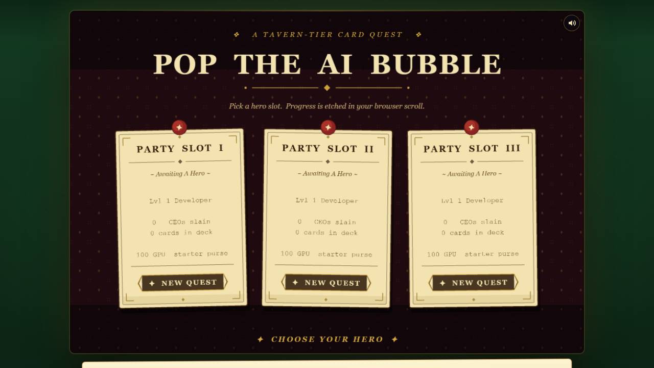 Pop the AI Bubble screenshot
